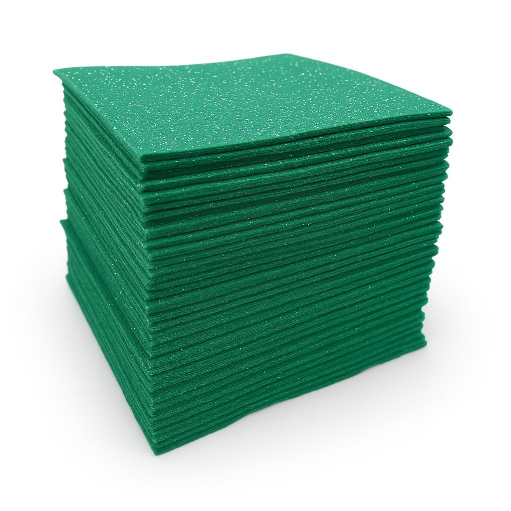 Glitter Felt Fabric Sheets Soft Precut Felt For DIY Crafts