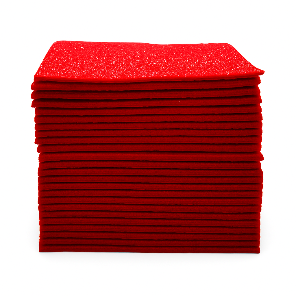 Glitter Felt Fabric Sheets Soft Precut Felt For DIY Crafts