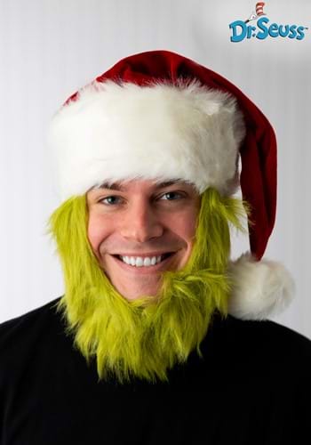 Gorro de peluche Grinch con barba