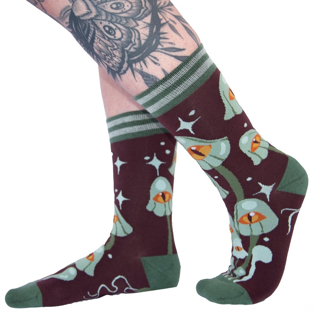 Chaussettes mi-mollet « Mystic Mushrooms »