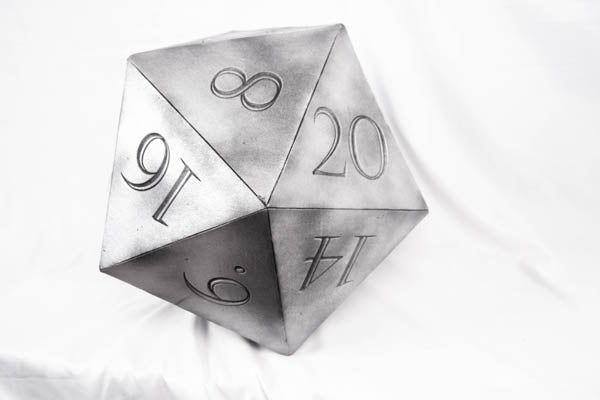 Dé géant D20, 25 cm de haut, accessoire de présentation