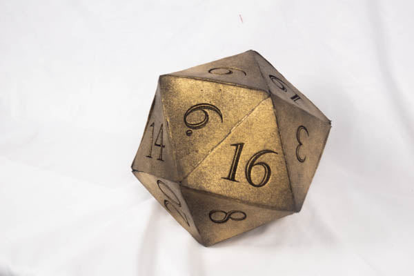 Dé géant D20, 25 cm de haut, accessoire de présentation