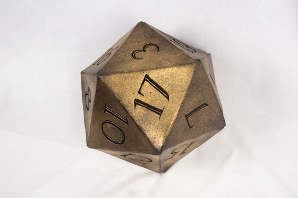 Dé géant D20, 25 cm de haut, accessoire de présentation