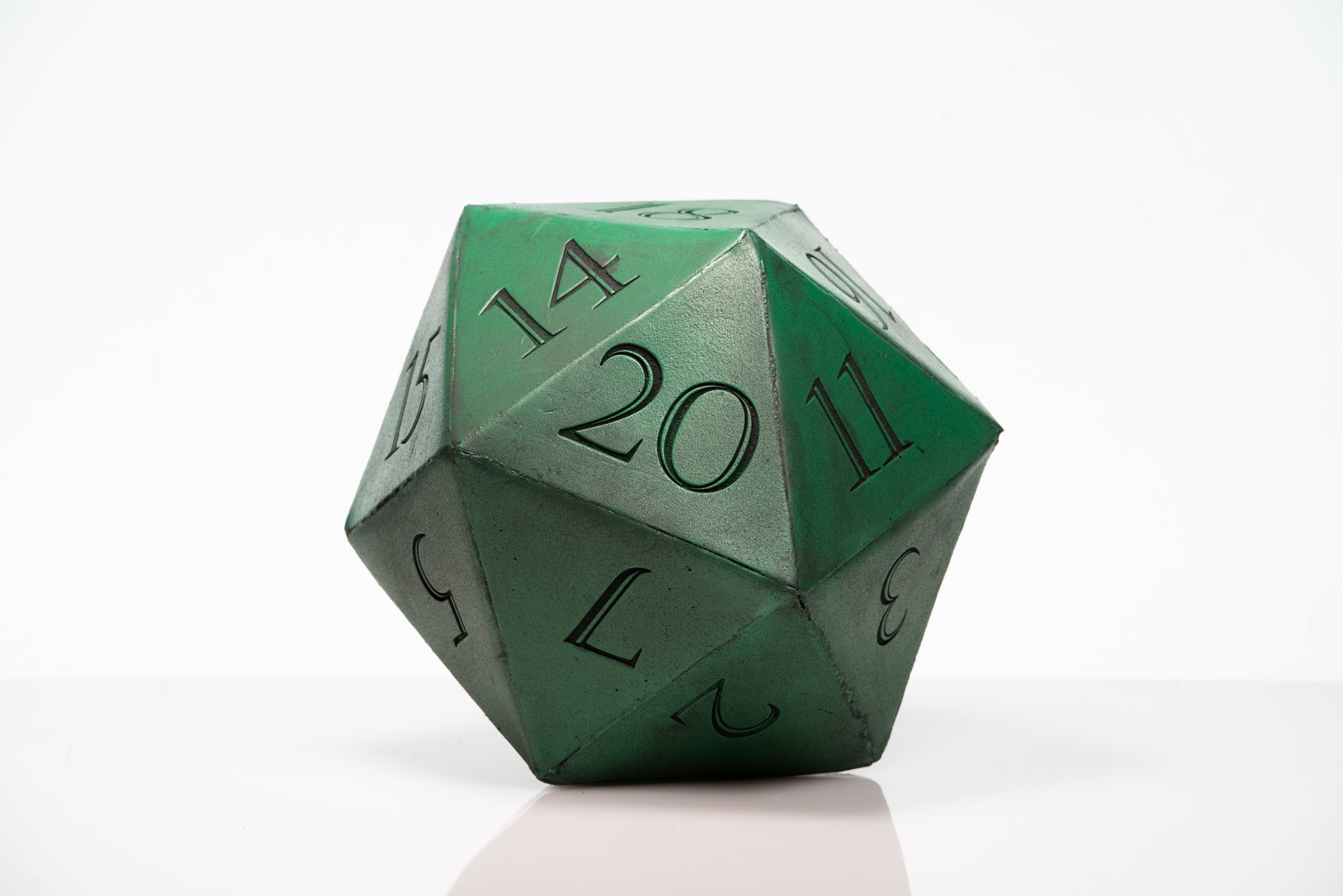 Dé géant D20, 25 cm de haut, accessoire de présentation