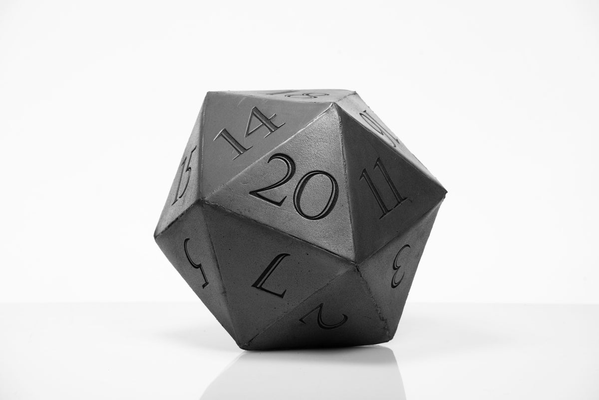 Dé géant D20, 25 cm de haut, accessoire de présentation