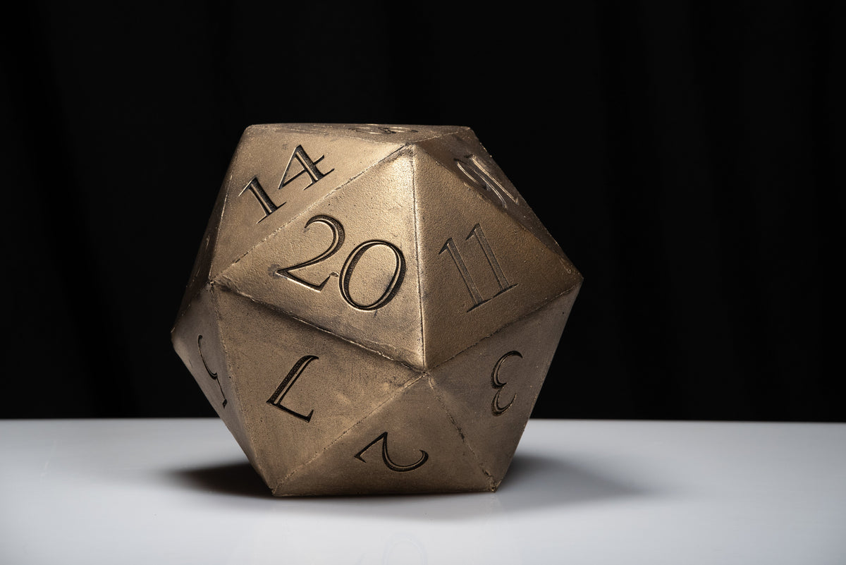 Dé géant D20, 25 cm de haut, accessoire de présentation