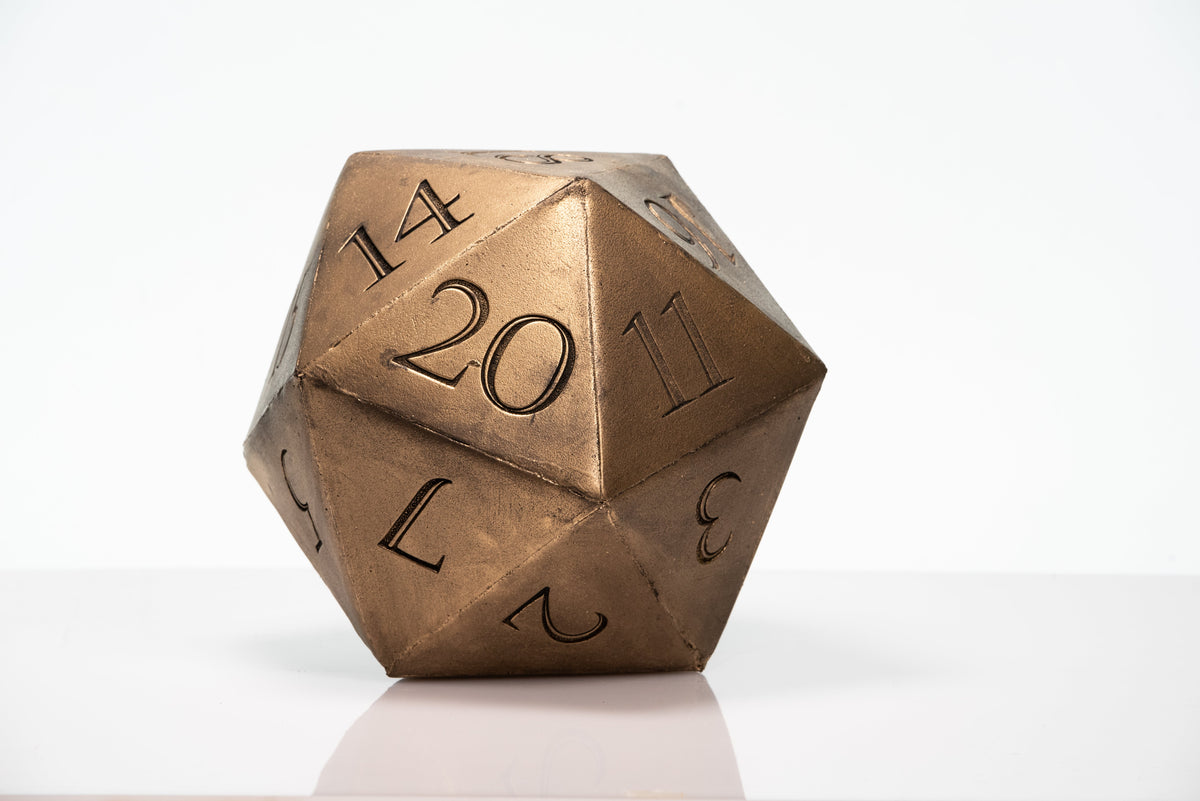 Dé géant D20, 25 cm de haut, accessoire de présentation