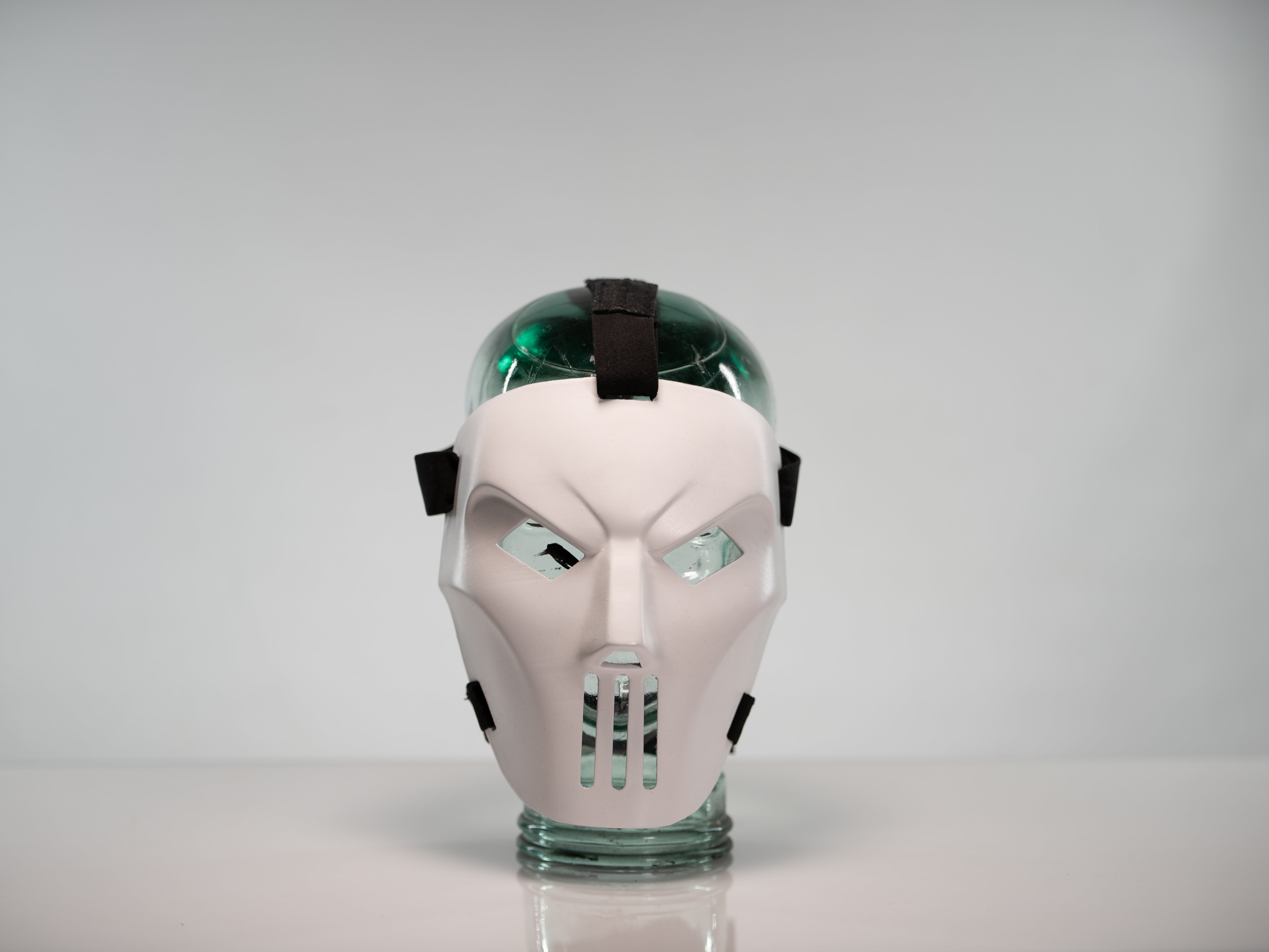 Casey Jones Mask cosplay prop — clean variant, 3D-printed plastic, hand-painted