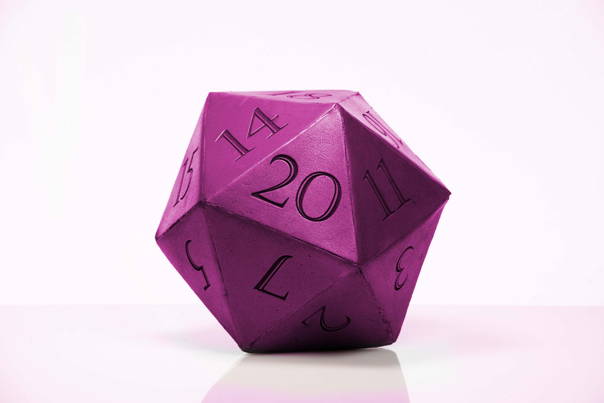 Dé géant D20, 25 cm de haut, accessoire de présentation
