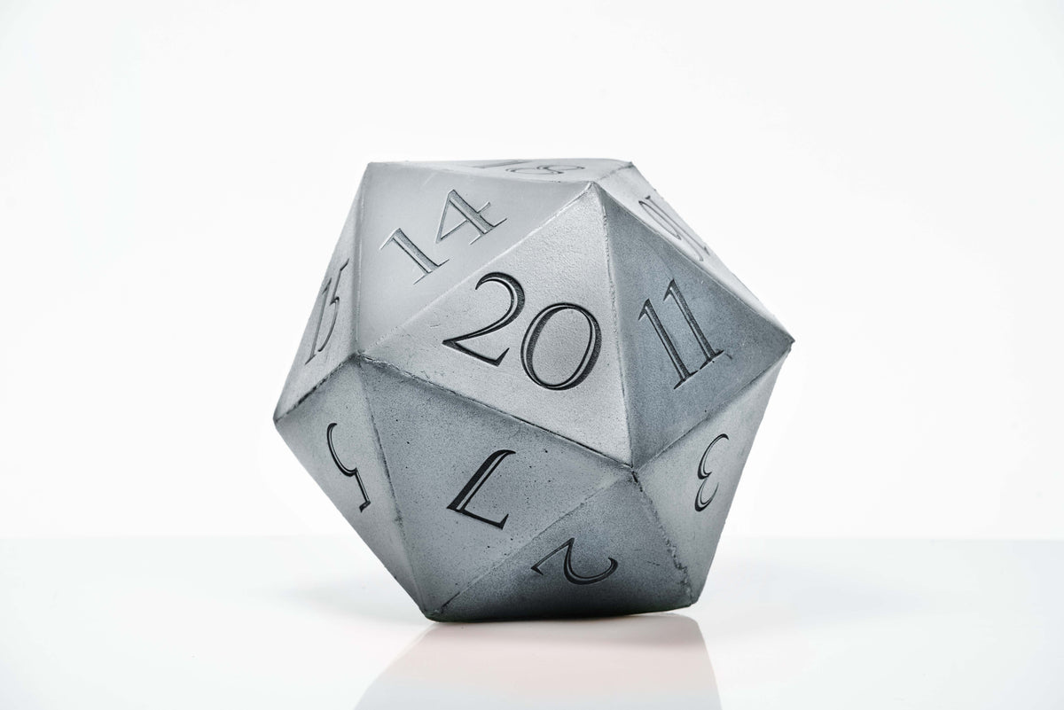 Dé géant D20, 25 cm de haut, accessoire de présentation