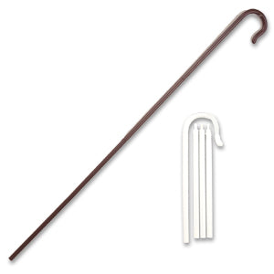 Shepherd's crook — 48" assembling plastic staff, cream/white variant