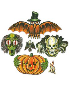 Vintage Halloween Totem Pole Cutouts