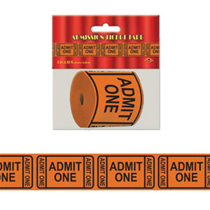 Admission Ticket Tape Streamer