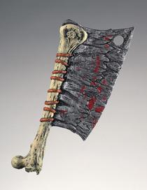 Bone cleaver prop — 13-inch plastic Halloween costume accessory