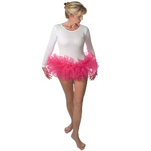 Organza full tutu — high-volume layered skirt with elastic waist, fits 90–160 lbs