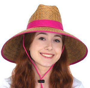 Sombrero de paja natural para mujer