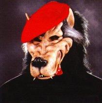 Fiestero con máscara de boina