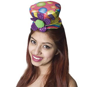 Purple Top Hat Headband - Mardi Gras Mini Hat Dress Up Hair