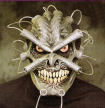 Technodroid biomechanical mask — adult costume mask with clear tubing by Be Something Studios