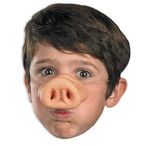Pig nose costume accessory — plastic with elastic strap