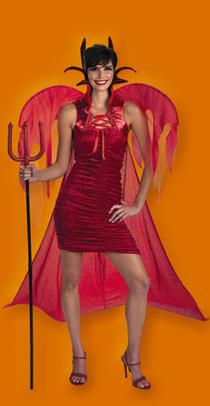 Capa de diablo alado de vinilo rojo