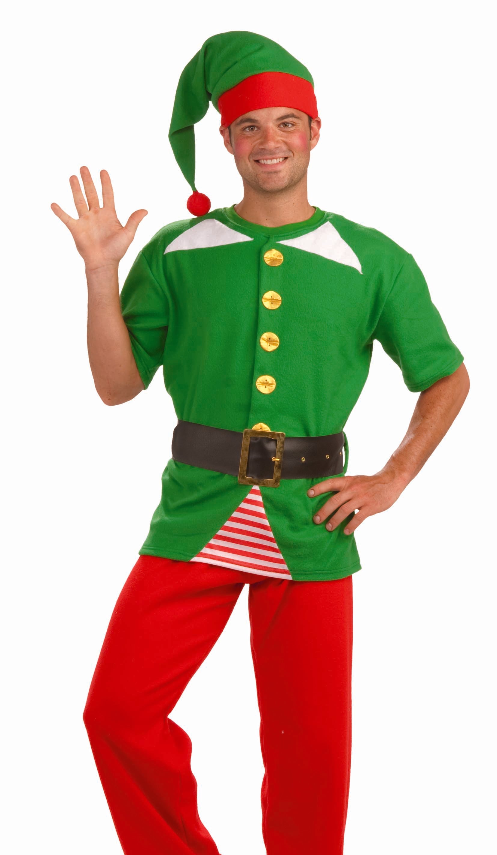 Jolly Elf Kit — green hat, shirt, and belt costume set