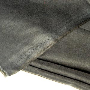 Black muslin fabric — IFR flame retardant, 126" wide, sold by the yard