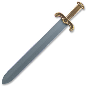 Roman sword stage prop — heavy plastic, 23" long