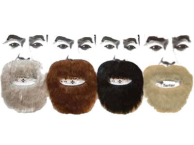 Tartar two-piece self-adhesive beard and mustache set