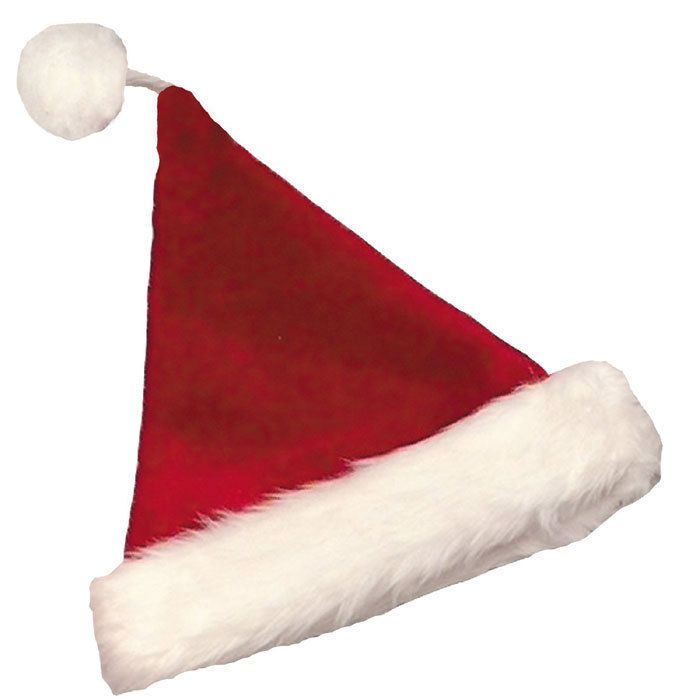 Velvet  Halco Plush Santa with White Long Hair Band