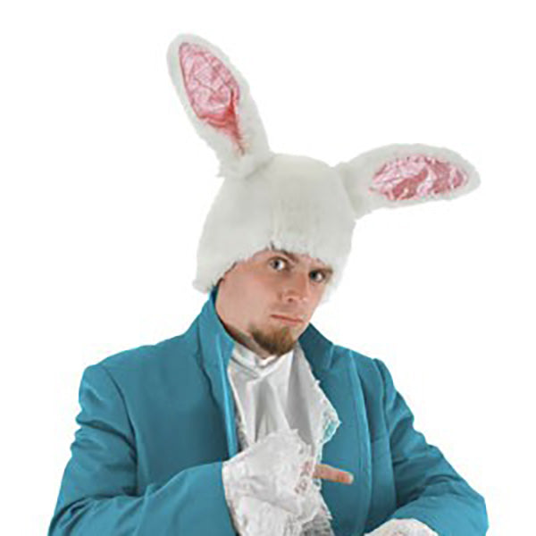 Disney Alice in Wonderland Tim Burton White Rabbit Plush Hat