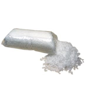Artificial snow flakes spilling from a bag