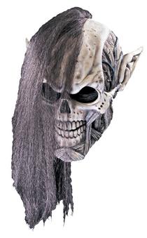 Necromancer latex mask — skull demon design by Mask Illusions, adult