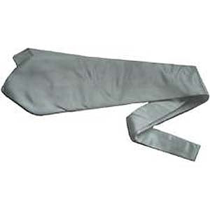 Gangster tie — black satin, 55" length