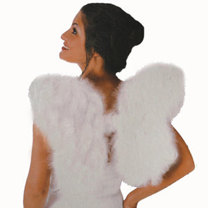 Soft feather wings — white, 19"W x 19"H