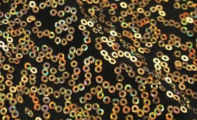 Sequin stretch fabric — gold/gold swatch, 51" wide