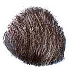 One Point Beard/Goatee on mesh — 3"W x 3"L, requires facial adhesive