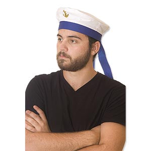 Sailor Hat w/Blue Ribbon