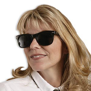 Blues Brothers-style sunglasses — black rectangular frames, retro 1950s look