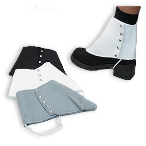 Roaring 20s gangster spats — felt with velcro closure and elastic strap