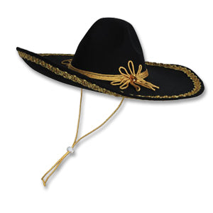 Felt Sombrero w/Gold Trim