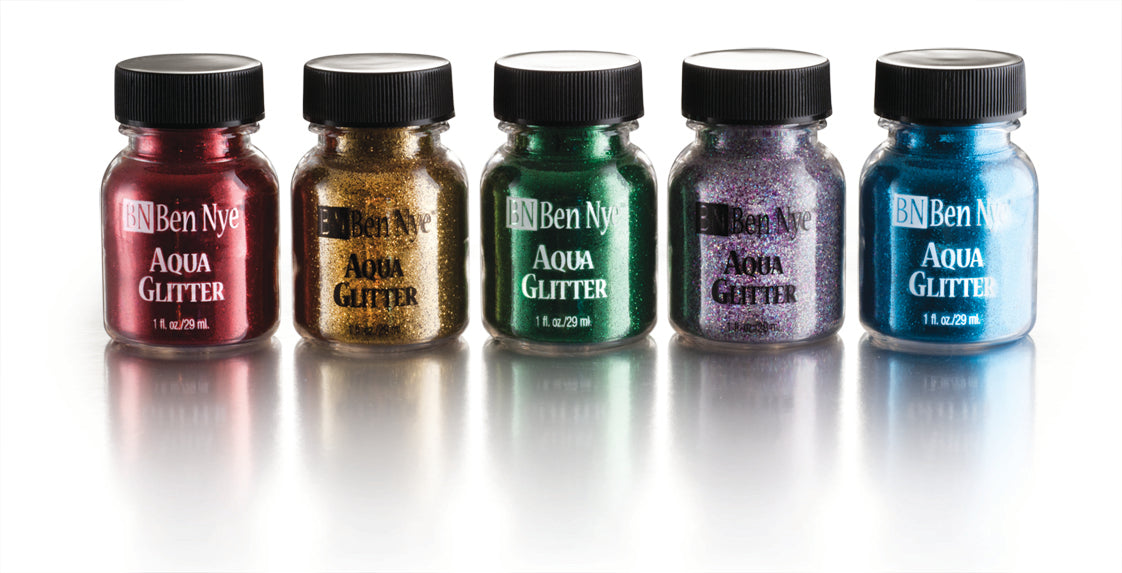 Ben Nye Liquid Glitter Paint - Aqua Glitter