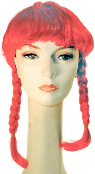 Country Girl Wig (Orange with Braids)