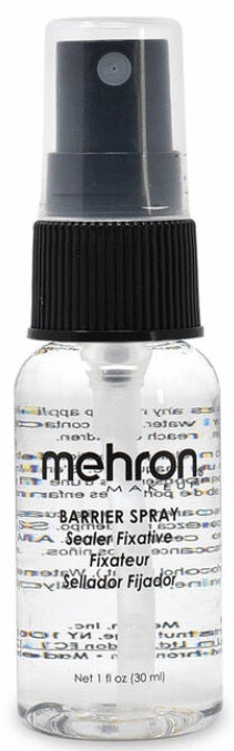 Mehron Barrier Spray 1 oz. — clear spray bottle