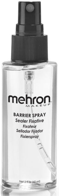 Mehron Barrier Spray 2 oz. — clear spray bottle