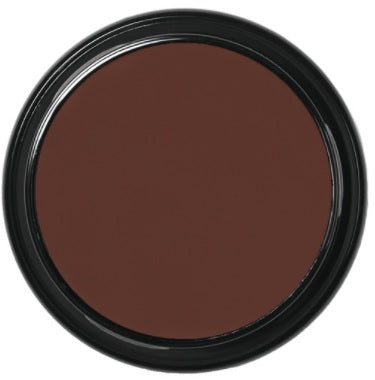 Ben Nye CS-4 Dark Brown Creme Shadow — 0.25oz pot open showing deep brown contour shade