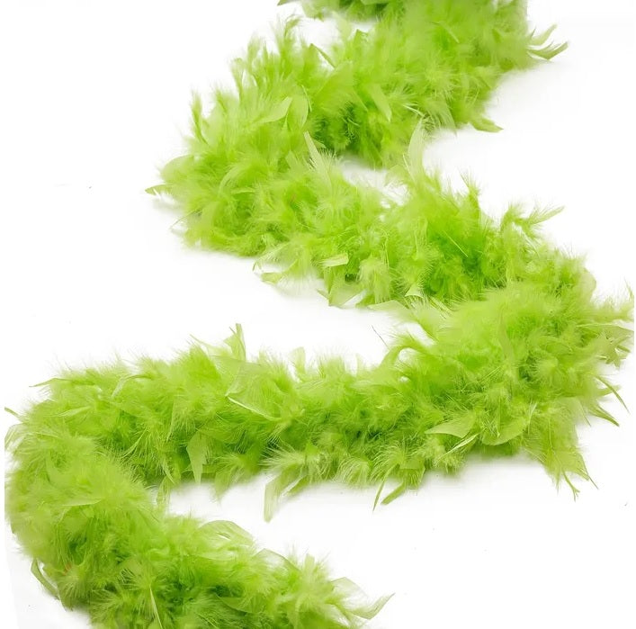 Flo Chandelle Boa — chartreuse lime, 2-yard feather boa