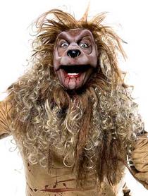 Wicked Lion mask — adult full-face furry lion with dramatic mane
