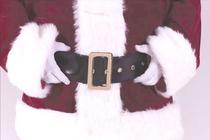 Deluxe Santa belt — 61-inch black with 5-inch gold buckle and grommets