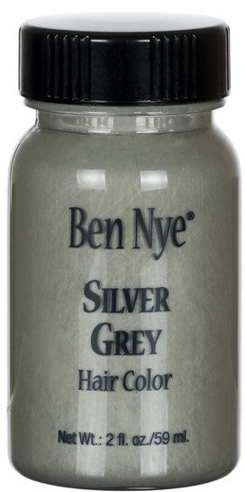 Ben Nye HG-2 Silver Grey Liquid Hair Color — 2oz bottle for elegant silver-grey stage effects